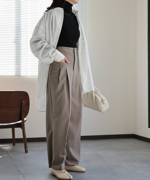 美品✨サカイ ワイドパンツ 切替え アシンメトリー チェック