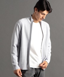 ハニカムジャカード ニットブルゾン