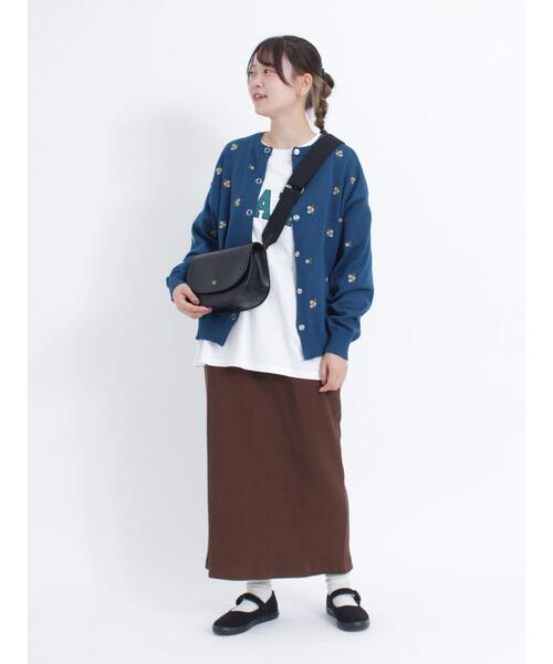 Samansa Mos2（サマンサ モスモス）の「花刺繍リングドットボタンカーディガン（カーディガン/ボレロ・レディース・キナリ/ブラック/ブラウン/ブルー・F）」の21枚目の写真