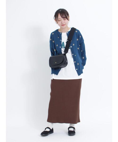 Samansa Mos2（サマンサ モスモス）の「花刺繍リングドットボタンカーディガン（カーディガン/ボレロ・レディース・キナリ/ブラック/ブラウン/ブルー・F）」の20枚目の写真