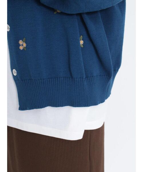 Samansa Mos2（サマンサ モスモス）の「花刺繍リングドットボタンカーディガン（カーディガン/ボレロ・レディース・キナリ/ブラック/ブラウン/ブルー・F）」の13枚目の写真