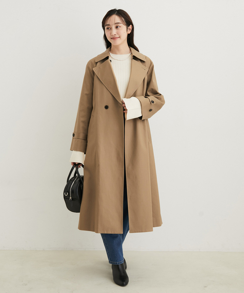 le cercle ADAM ET ROPE'(ルセルクルアダムエロペ)の「ツィルトレンチコート(トレンチコート・レディース・ベージュ/ブルー系その他・FREE)」の3枚目の写真