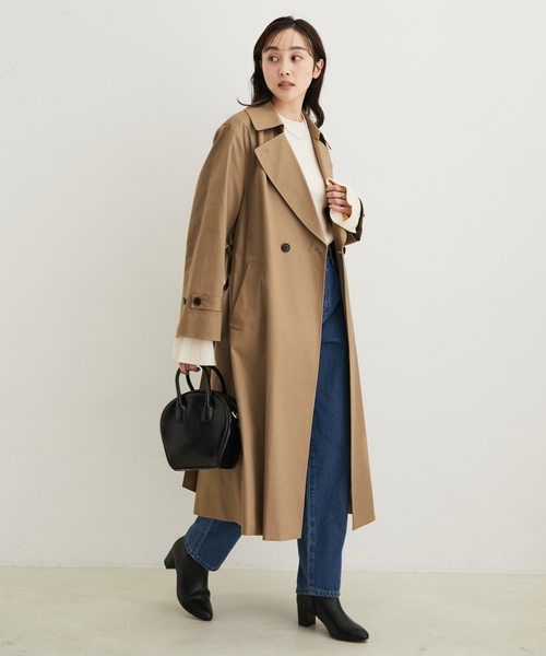 le cercle ADAM ET ROPE'(ルセルクルアダムエロペ)の「ツィルトレンチコート(トレンチコート・レディース・ベージュ/ブルー系その他・FREE)」の4枚目の写真