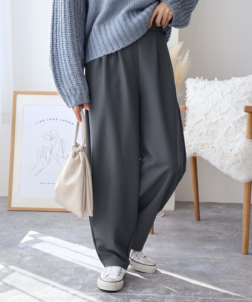 Social GIRL（ソーシャルガール）の「ワイドカーブパンツ（その他パンツ・レディース・ブラウン/グレー/ブラック/ブルー/イエロー/テラコッタ/グレイッシュベージュ/カーキ・M）」の3枚目の写真