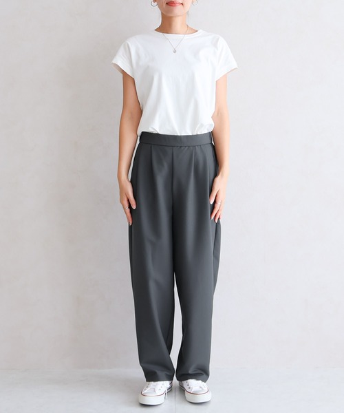 Social GIRL（ソーシャルガール）の「ワイドカーブパンツ（その他パンツ・レディース・ブラウン/グレー/ブラック/ブルー/イエロー/テラコッタ/グレイッシュベージュ/カーキ・M）」の14枚目の写真