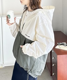 Java（ジャバ）の「《JaVa ジャバコラボ》おでかけに大活躍。大人のスポーティアウター。 バイカラーオーバーサイズナイロンジャケット（ナイロンジャケット・レディース）」