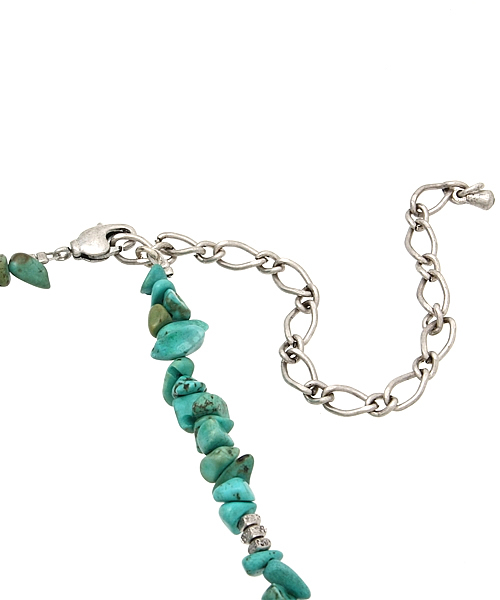 RAGEBLUE(レイジブルー)の「ターコイズネックレス/566616(ネックレス・メンズ・ブルー/ライトブルー・FREE)」の4枚目の写真