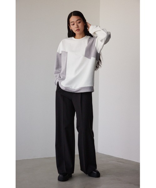 AZUL by moussy(アズールバイマウジー)の「フェイクスウェードパネル切替トップス(Tシャツ/カットソー・メンズ・ベージュ系その他/ホワイト系その他/ブラック系その他・LARGE/MEDIUM)」の13枚目の写真