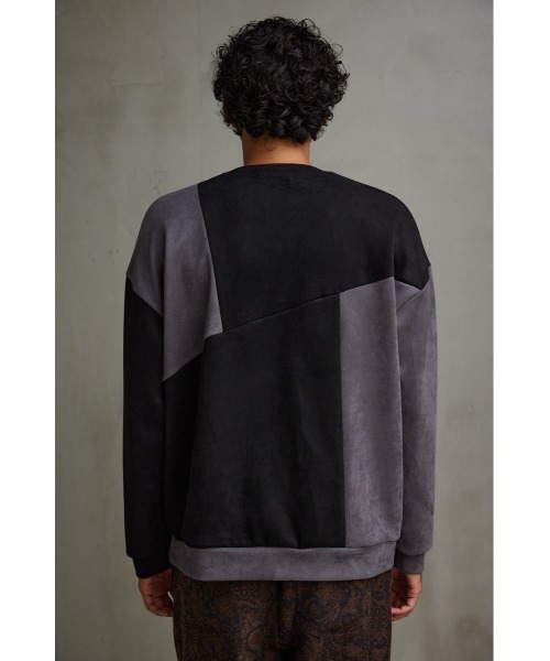 AZUL by moussy(アズールバイマウジー)の「フェイクスウェードパネル切替トップス(Tシャツ/カットソー・メンズ・ベージュ系その他/ホワイト系その他/ブラック系その他・LARGE/MEDIUM)」の20枚目の写真