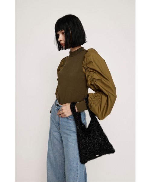 SLY（スライ）の「GLITTER MINI TOTE グリッター ミニ トート バッグ ラメ（トートバッグ・レディース・シルバー/マルチ/ブラック・FREE）」の9枚目の写真