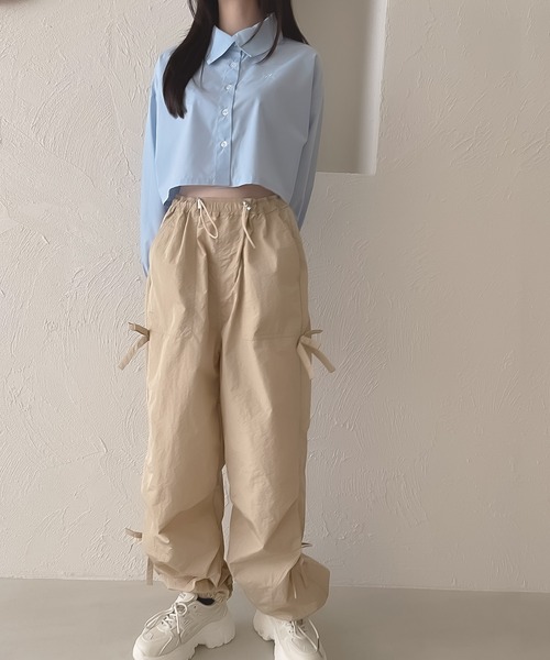 shrita(シュリータ)の「【shrita】サイドドロストショートシャツ(シャツ/ブラウス・キッズ・アイボリー/ピンク/ライトブルー・S/M/L)」の13枚目の写真