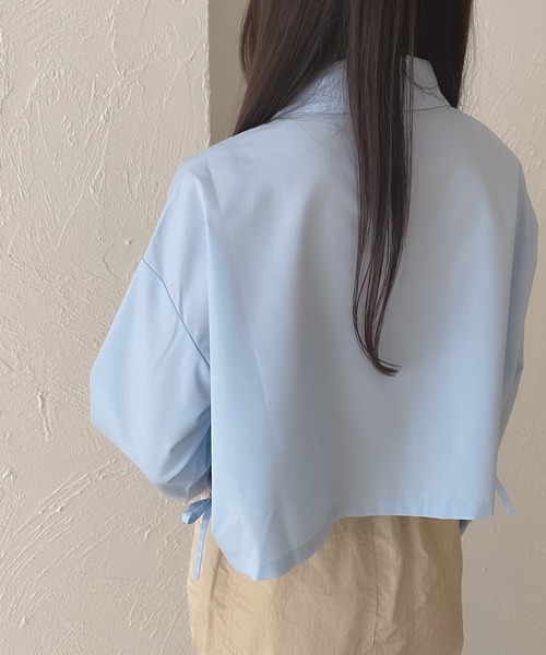 shrita(シュリータ)の「【shrita】サイドドロストショートシャツ(シャツ/ブラウス・キッズ・アイボリー/ピンク/ライトブルー・S/M/L)」の16枚目の写真