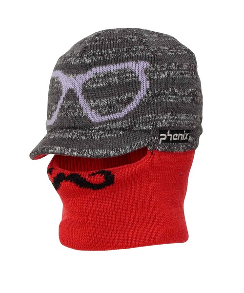 phenix(フェニックス)の「phenix(フェニックス)Color glasses Junior Knit Hat キッズ/スキーウェア/ニット帽/キャップ/ビーニー(ニットキャップ/ビーニー・キッズ・パープル/ブラック/グレー/カーキ・ONE SIZE)」の1枚目の写真