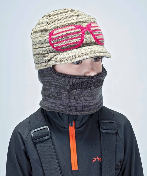 phenix(フェニックス)の「phenix(フェニックス)Color glasses Junior Knit Hat キッズ/スキーウェア/ニット帽/キャップ/ビーニー(ニットキャップ/ビーニー・キッズ・パープル/ブラック/グレー/カーキ・ONE SIZE)」の5枚目の写真