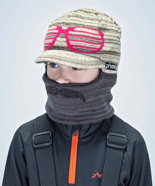 phenix(フェニックス)の「phenix(フェニックス)Color glasses Junior Knit Hat キッズ/スキーウェア/ニット帽/キャップ/ビーニー(ニットキャップ/ビーニー・キッズ・パープル/ブラック/グレー/カーキ・ONE SIZE)」の7枚目の写真