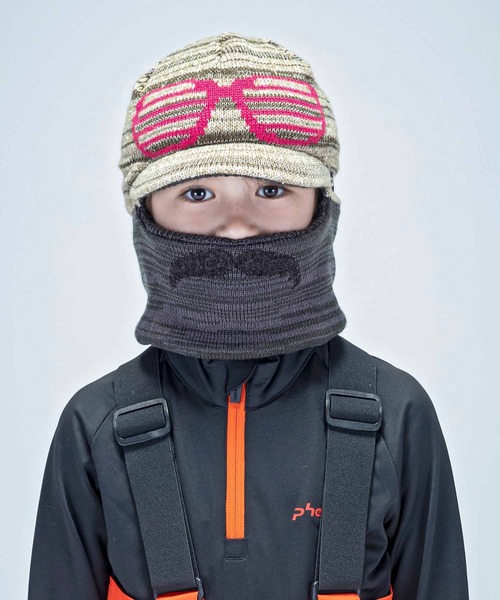phenix(フェニックス)の「phenix(フェニックス)Color glasses Junior Knit Hat キッズ/スキーウェア/ニット帽/キャップ/ビーニー(ニットキャップ/ビーニー・キッズ・パープル/ブラック/グレー/カーキ・ONE SIZE)」の9枚目の写真