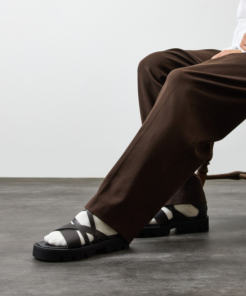 PADRONE(パドローネ)の「PADRONE パドローネ / BACK ZIP GLADIATOR SANDALS with Chunky Sole バックジップグラディエーターサンダル チャンキーソール / PU2308-3205(サンダル・メンズ・ブラック・42/40/41)」の6枚目の写真