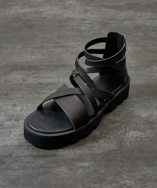 PADRONE(パドローネ)の「PADRONE パドローネ / BACK ZIP GLADIATOR SANDALS with Chunky Sole バックジップグラディエーターサンダル チャンキーソール / PU2308-3205(サンダル・メンズ・ブラック・42/40/41)」の8枚目の写真