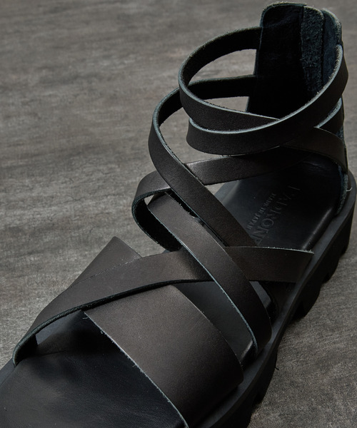 PADRONE(パドローネ)の「PADRONE パドローネ / BACK ZIP GLADIATOR SANDALS with Chunky Sole バックジップグラディエーターサンダル チャンキーソール / PU2308-3205(サンダル・メンズ・ブラック・42/40/41)」の10枚目の写真