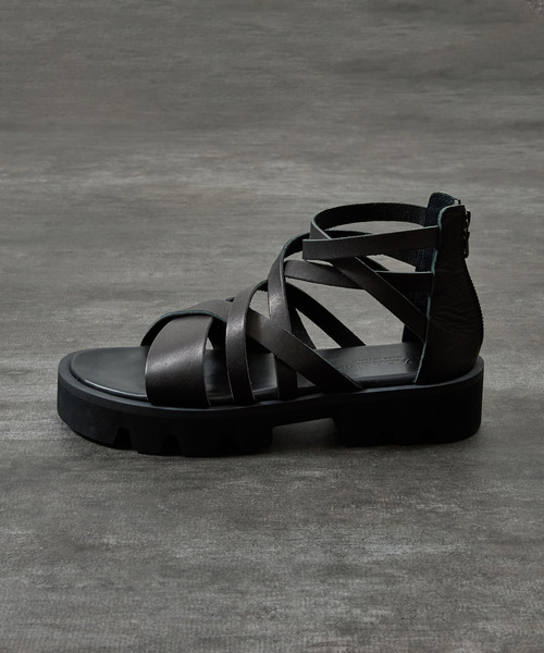 PADRONE(パドローネ)の「PADRONE パドローネ / BACK ZIP GLADIATOR SANDALS with Chunky Sole バックジップグラディエーターサンダル チャンキーソール / PU2308-3205(サンダル・メンズ・ブラック・42/40/41)」の11枚目の写真