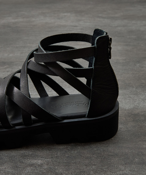 PADRONE(パドローネ)の「PADRONE パドローネ / BACK ZIP GLADIATOR SANDALS with Chunky Sole バックジップグラディエーターサンダル チャンキーソール / PU2308-3205(サンダル・メンズ・ブラック・42/40/41)」の12枚目の写真