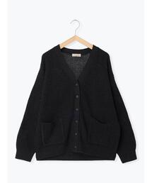 Samansa Mos2 | 【マシンウォッシャブル】畦編みVネックカーディガン(カーディガン/ボレロ)