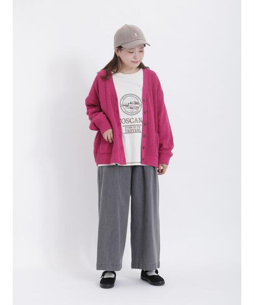 Samansa Mos2（サマンサ モスモス）の「【マシンウォッシャブル】畦編みVネックカーディガン（カーディガン/ボレロ・レディース・ピンク/グリーン/モカ/キナリ/チャコールグレー/ブルー・F）」の15枚目の写真