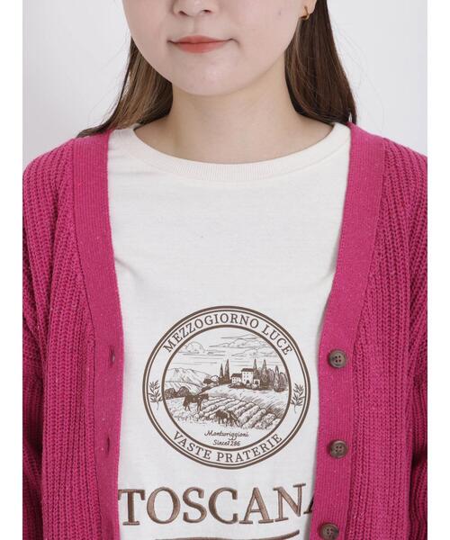 Samansa Mos2（サマンサ モスモス）の「【マシンウォッシャブル】畦編みVネックカーディガン（カーディガン/ボレロ・レディース・ピンク/グリーン/モカ/キナリ/チャコールグレー/ブルー・F）」の20枚目の写真