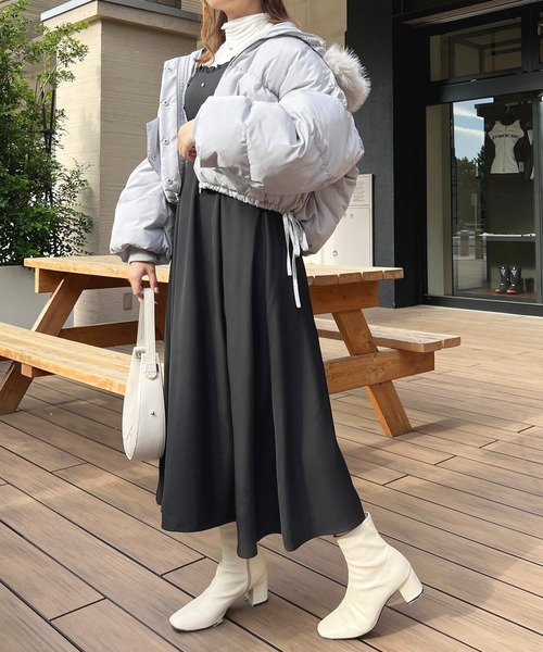 apres jour（アプレジュール）の「中綿ショートジャケット【ZOZOTOWN限定アイテム】（ダウンジャケット/コート・レディース・サックスブルー/アイボリー/ブラック/ピンクベージュ・X-LARGE/フリー）」の19枚目の写真