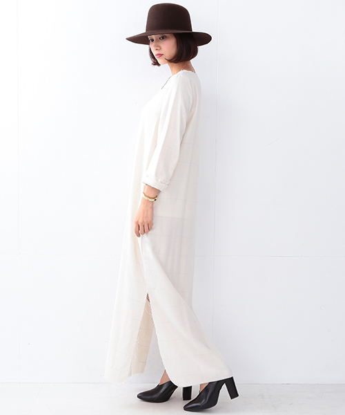 Ray BEAMS(レイビームス)の「Yuumi ARIA / シャツ ワンピース(ワンピース・レディース・ホワイト/ネイビー・ONE SIZE)」の15枚目の写真