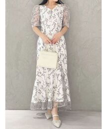 MERCURYDUO | エンブロイダリーアシメマーメイドワンピース(ワンピース)