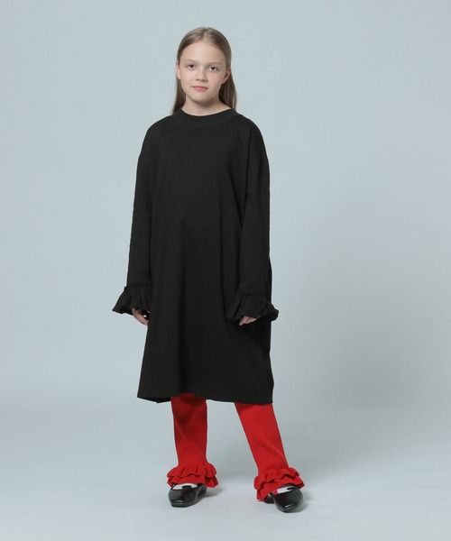 LOWRYS FARM(ローリーズファーム)の「ソデフリルカットワンピース 993149(ワンピース・キッズ・ブラック/ホワイト・FREE)」の1枚目の写真