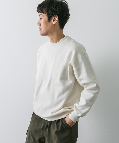 URBAN RESEARCH DOORS（アーバンリサーチドアーズ）の「『UR GREEN』裏起毛クルーネック プルオーバー（スウェット・メンズ・ブルー系その他/オフホワイト/チャコールグレー/グレー系その他・MEDIUM/LARGE/X-LARGE）」の8枚目の写真