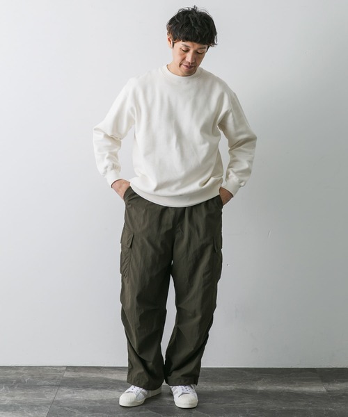 URBAN RESEARCH DOORS（アーバンリサーチドアーズ）の「『UR GREEN』裏起毛クルーネック プルオーバー（スウェット・メンズ・ブルー系その他/オフホワイト/チャコールグレー/グレー系その他・MEDIUM/LARGE/X-LARGE）」の10枚目の写真