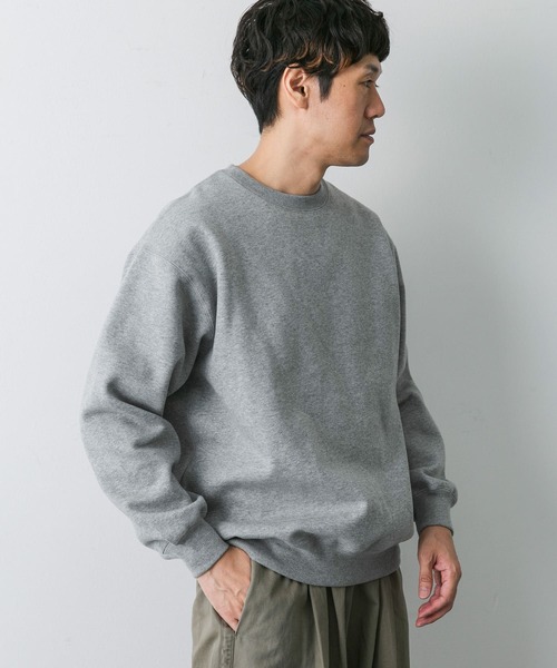 URBAN RESEARCH DOORS（アーバンリサーチドアーズ）の「『UR GREEN』裏起毛クルーネック プルオーバー（スウェット・メンズ・ブルー系その他/オフホワイト/チャコールグレー/グレー系その他・MEDIUM/LARGE/X-LARGE）」の12枚目の写真