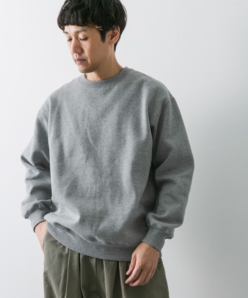 URBAN RESEARCH DOORS（アーバンリサーチドアーズ）の「『UR GREEN』裏起毛クルーネック プルオーバー（スウェット・メンズ・ブルー系その他/オフホワイト/チャコールグレー/グレー系その他・MEDIUM/LARGE/X-LARGE）」の15枚目の写真