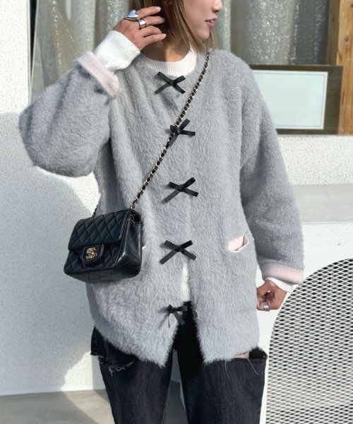 DONOBAN(ドノバン)の「【ミント/ZOZO限定カラー】ラメニットコーディガン(カーディガン/ボレロ・レディース・ブラック/ミント/グレー・F)」の3枚目の写真