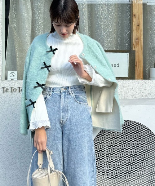 DONOBAN(ドノバン)の「【ミント/ZOZO限定カラー】ラメニットコーディガン(カーディガン/ボレロ・レディース・ブラック/ミント/グレー・F)」の20枚目の写真