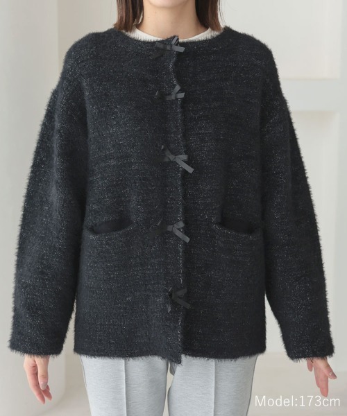 DONOBAN(ドノバン)の「【ミント/ZOZO限定カラー】ラメニットコーディガン(カーディガン/ボレロ・レディース・ブラック/ミント/グレー・F)」の22枚目の写真