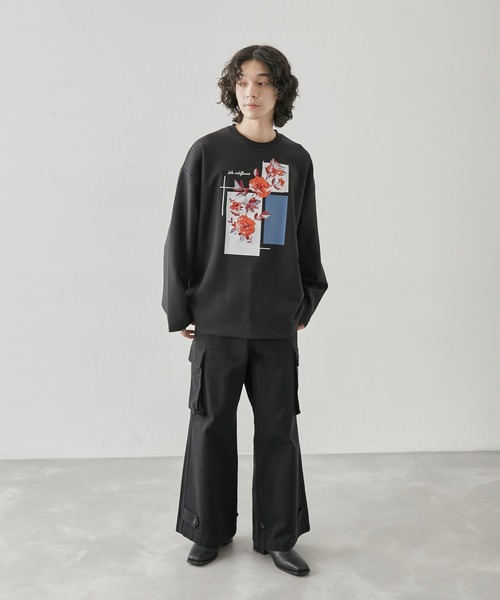 JUNRED（ジュンレッド）の「オーバーラップアートワイドスリーブPO（追加）（Tシャツ/カットソー・メンズ・ホワイト/ブラック系その他/ブラック/ホワイト系その他・M/S/L）」の22枚目の写真