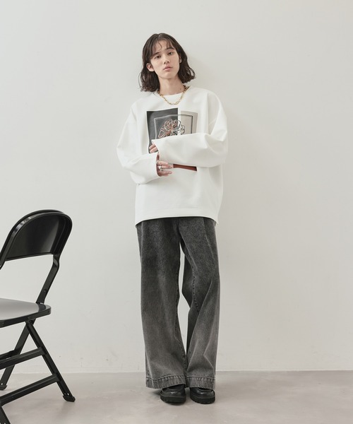 JUNRED（ジュンレッド）の「オーバーラップアートワイドスリーブPO（追加）（Tシャツ/カットソー・メンズ・ホワイト/ブラック系その他/ブラック/ホワイト系その他・M/S/L）」の11枚目の写真