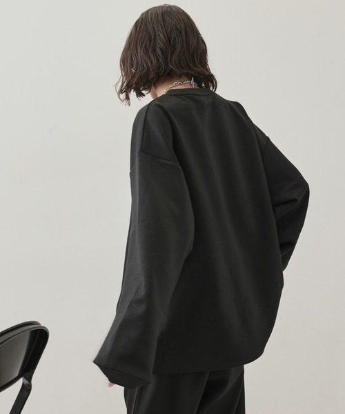 JUNRED（ジュンレッド）の「オーバーラップアートワイドスリーブPO（追加）（Tシャツ/カットソー・メンズ・ホワイト/ブラック系その他/ブラック/ホワイト系その他・M/S/L）」の13枚目の写真