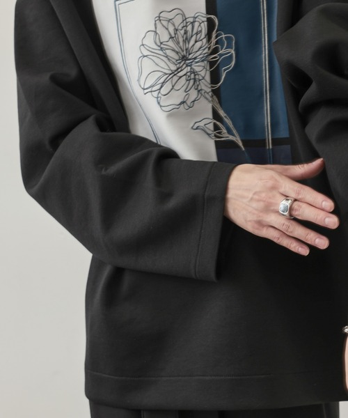 JUNRED（ジュンレッド）の「オーバーラップアートワイドスリーブPO（追加）（Tシャツ/カットソー・メンズ・ホワイト/ブラック系その他/ブラック/ホワイト系その他・M/S/L）」の15枚目の写真