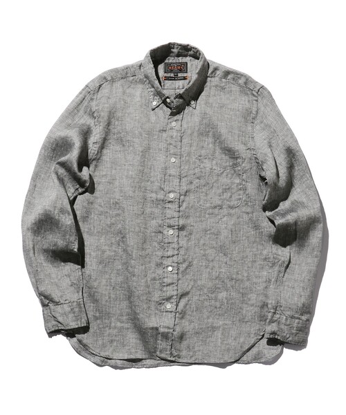 BEAMS PLUS（ビームスプラス）の「BEAMS PLUS / リネン オックスフォード ボタンダウン シャツ（シャツ/ブラウス・メンズ・ホワイト/ブラック/イエロー/ブルー・X-LARGE/MEDIUM/LARGE/SMALL/X-SMALL）」の3枚目の写真