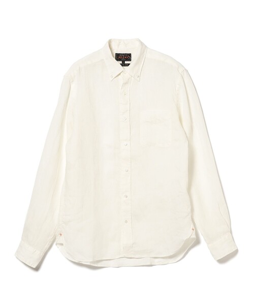 BEAMS PLUS（ビームスプラス）の「BEAMS PLUS / リネン オックスフォード ボタンダウン シャツ（シャツ/ブラウス・メンズ・ホワイト/ブラック/イエロー/ブルー・X-LARGE/MEDIUM/LARGE/SMALL/X-SMALL）」の15枚目の写真