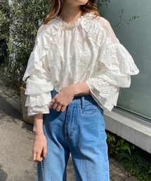 one after another NICE CLAUP | 【WEB限定】コットンレースブラウス(シャツ/ブラウス)