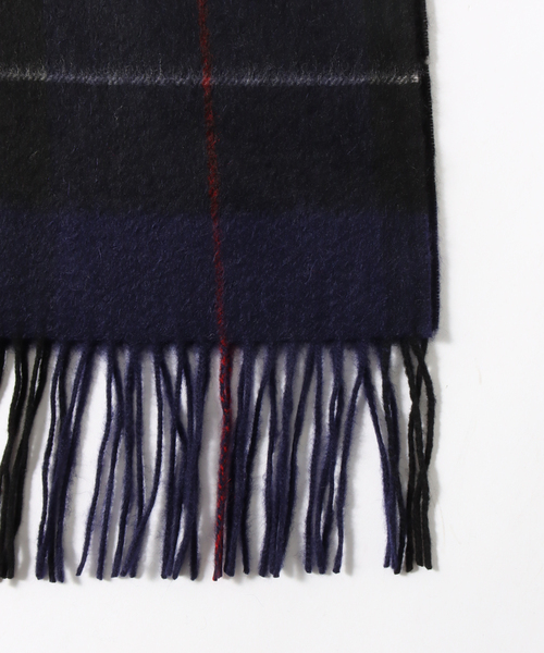 EDIFICE（エディフィス）の「カシミヤ チェックストール（マフラー・メンズ・ブルー/レッド系その他/ダークブルー/パープル系その他・FREE）」の6枚目の写真