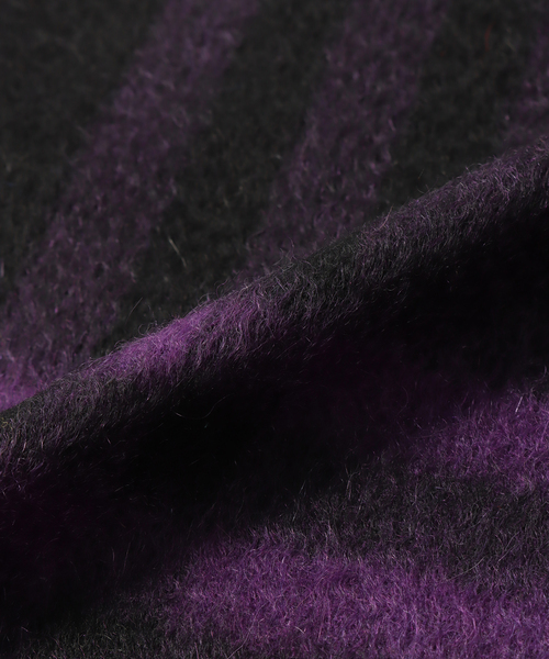 EDIFICE（エディフィス）の「カシミヤ チェックストール（マフラー・メンズ・ブルー/レッド系その他/ダークブルー/パープル系その他・FREE）」の10枚目の写真