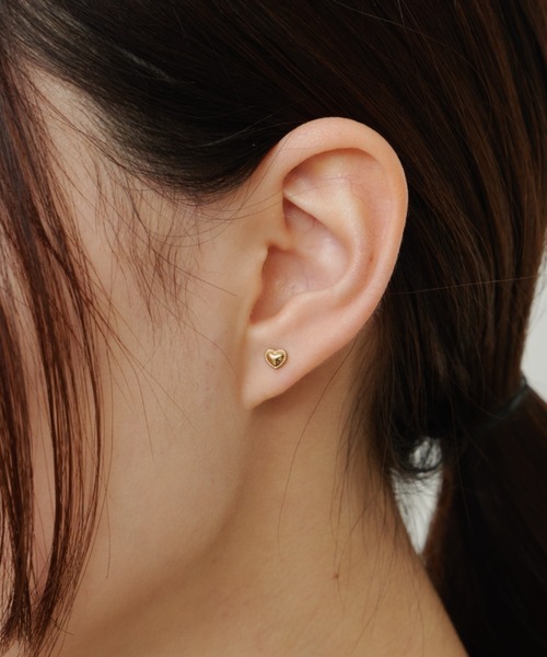 Aunt Marie's（アントマリーズ）の「プチハートピアス/ステンレススチール（ピアス（両耳用）・レディース・シルバー/ゴールド・FREE）」の3枚目の写真