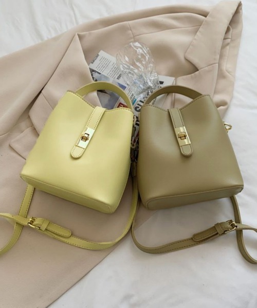 Miniministore（ミニミニストア）の「ショルダーバッグ スクエアバケットバッグ（ショルダーバッグ・レディース・アイボリー/モスグリーン/ライトイエロー/ブラック・FREE）」の15枚目の写真